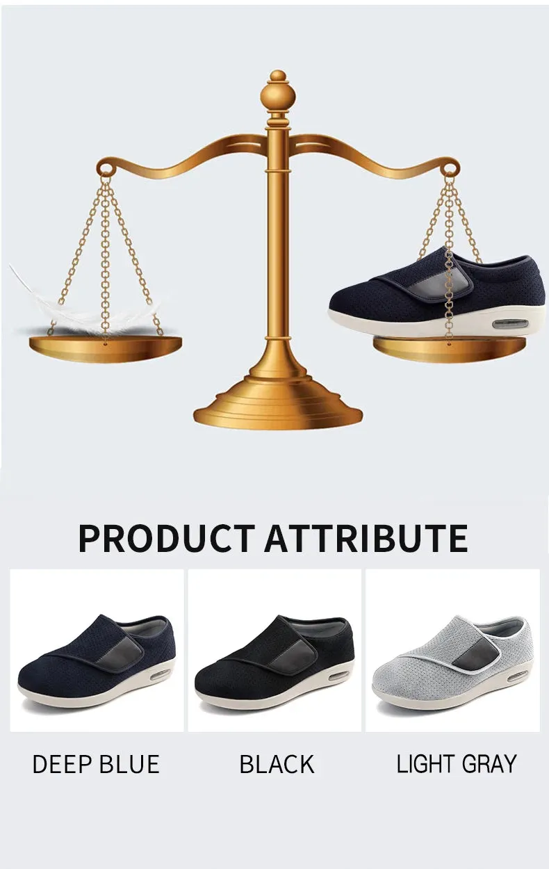 Professional Velcro Plantar Fasciitis Edema Arthritis Gout Hallux Valgus Swollen Feet Big Toe Ortho Diabetic Elderly Shoes Men