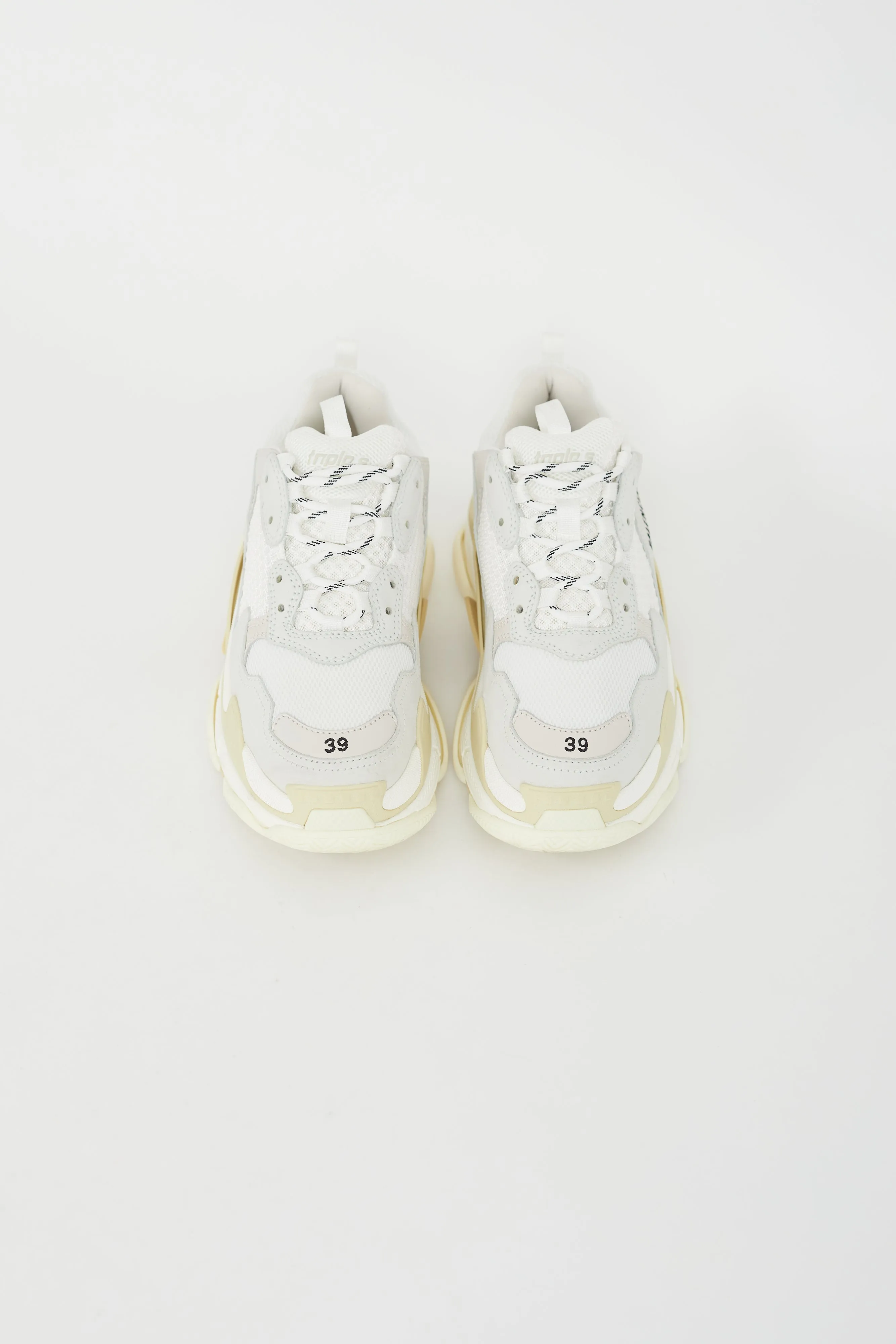 White & Grey Triple S Sneaker
